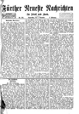 Fürther neueste Nachrichten für Stadt und Land (Fürther Abendzeitung) Donnerstag 7. Dezember 1871