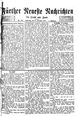 Fürther neueste Nachrichten für Stadt und Land (Fürther Abendzeitung) Freitag 29. Dezember 1871