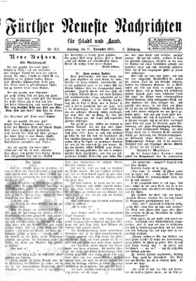 Fürther neueste Nachrichten für Stadt und Land (Fürther Abendzeitung) Sonntag 31. Dezember 1871