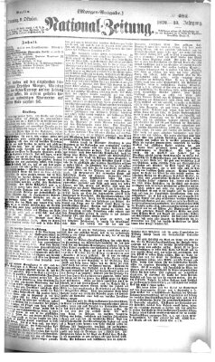 Nationalzeitung Sonntag 9. Oktober 1870