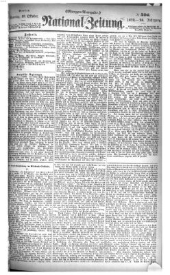 Nationalzeitung Sonntag 23. Oktober 1870