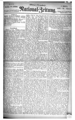 Nationalzeitung Dienstag 25. Oktober 1870