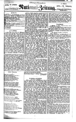 Nationalzeitung Freitag 28. Oktober 1870