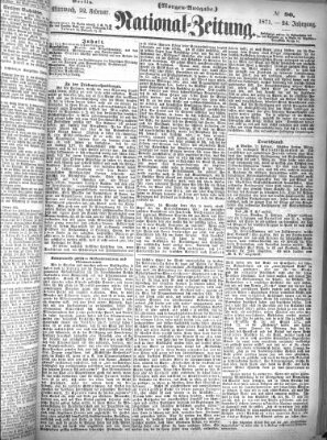 Nationalzeitung Mittwoch 22. Februar 1871