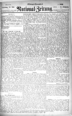 Nationalzeitung Sonntag 23. Juli 1871