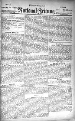 Nationalzeitung Donnerstag 24. August 1871