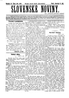 Slovenské noviny Donnerstag 6. Juli 1871