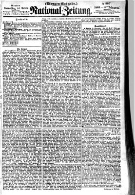Nationalzeitung Donnerstag 16. November 1865