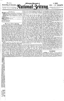Nationalzeitung Donnerstag 30. November 1865