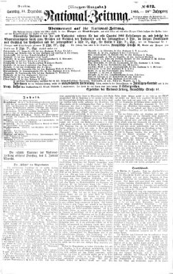 Nationalzeitung Sonntag 31. Dezember 1865