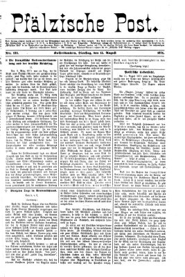 Pfälzische Post Dienstag 15. August 1871