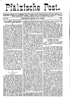 Pfälzische Post Montag 21. August 1871