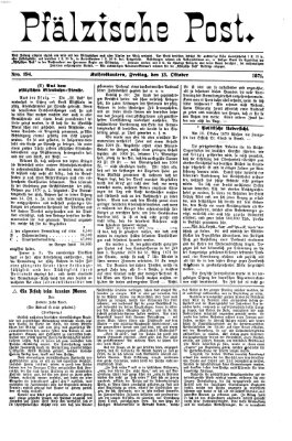 Pfälzische Post Freitag 13. Oktober 1871