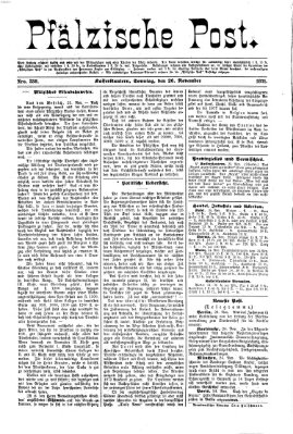 Pfälzische Post Sonntag 26. November 1871