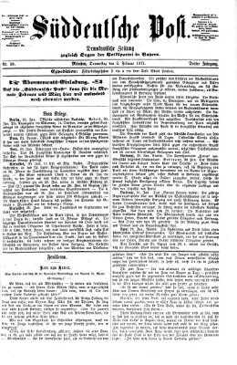 Süddeutsche Post Donnerstag 2. Februar 1871