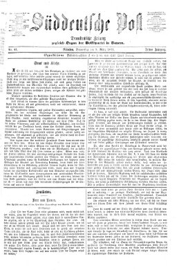 Süddeutsche Post Donnerstag 9. März 1871
