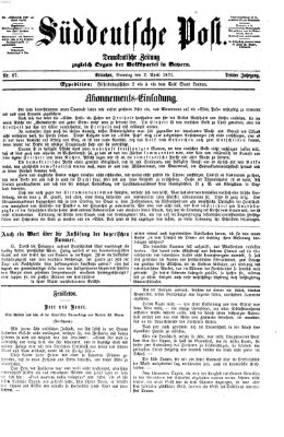 Süddeutsche Post Sonntag 2. April 1871