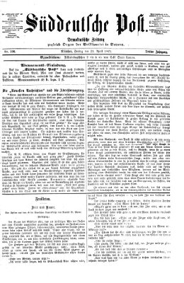 Süddeutsche Post Freitag 21. April 1871
