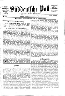 Süddeutsche Post Freitag 8. September 1871