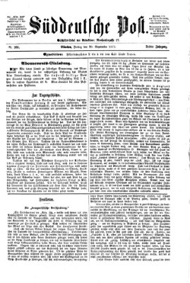 Süddeutsche Post Freitag 29. September 1871