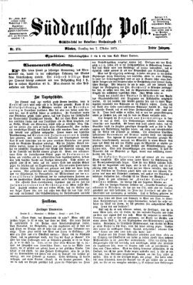 Süddeutsche Post Samstag 7. Oktober 1871