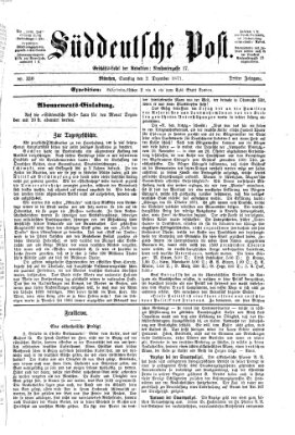Süddeutsche Post Samstag 2. Dezember 1871