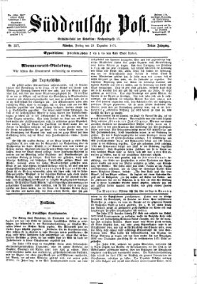 Süddeutsche Post Freitag 29. Dezember 1871