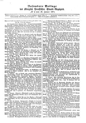 Königlich Preußischer Staats-Anzeiger (Allgemeine preußische Staats-Zeitung) Samstag 28. Januar 1871