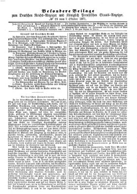 Königlich Preußischer Staats-Anzeiger (Allgemeine preußische Staats-Zeitung) Samstag 7. Oktober 1871