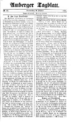 Amberger Tagblatt Donnerstag 9. Februar 1871