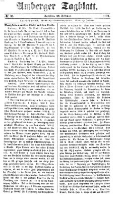 Amberger Tagblatt Samstag 11. Februar 1871