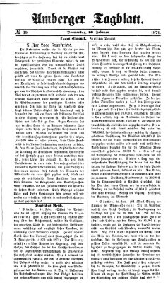 Amberger Tagblatt Donnerstag 16. Februar 1871