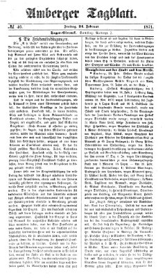 Amberger Tagblatt Freitag 24. Februar 1871