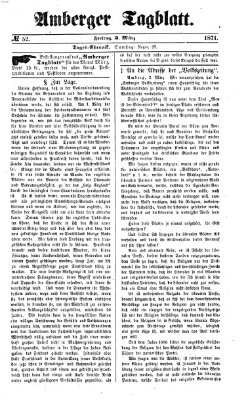 Amberger Tagblatt Freitag 3. März 1871