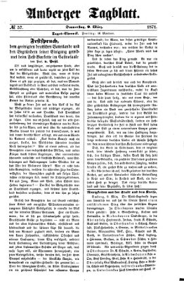 Amberger Tagblatt Donnerstag 9. März 1871