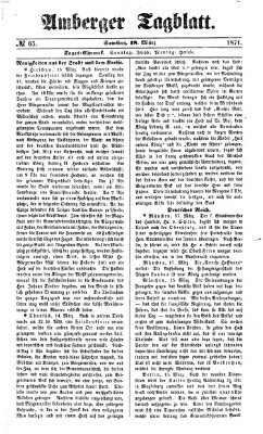 Amberger Tagblatt Samstag 18. März 1871