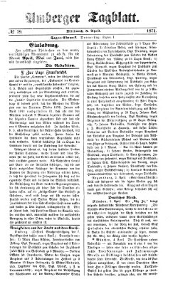 Amberger Tagblatt Mittwoch 5. April 1871