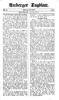 Amberger Tagblatt Montag 17. April 1871