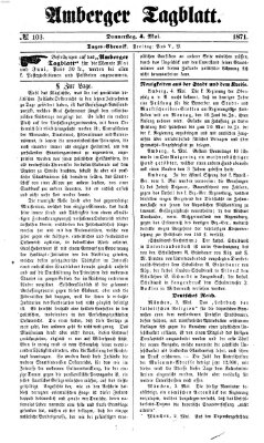 Amberger Tagblatt Donnerstag 4. Mai 1871