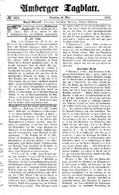 Amberger Tagblatt Samstag 6. Mai 1871
