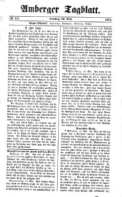 Amberger Tagblatt Samstag 13. Mai 1871