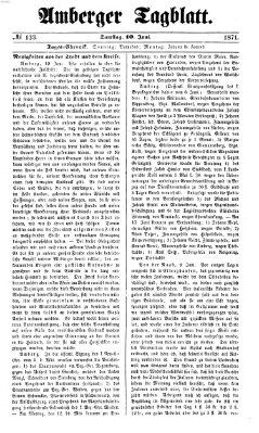 Amberger Tagblatt Samstag 10. Juni 1871