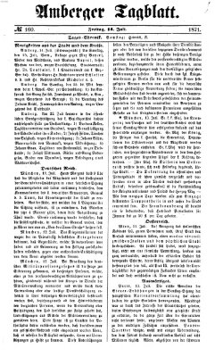 Amberger Tagblatt Freitag 14. Juli 1871