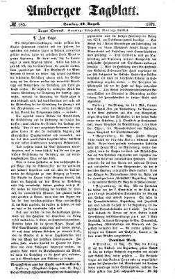 Amberger Tagblatt Samstag 12. August 1871