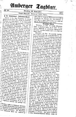 Amberger Tagblatt Dienstag 12. September 1871
