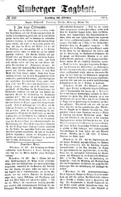 Amberger Tagblatt Samstag 14. Oktober 1871