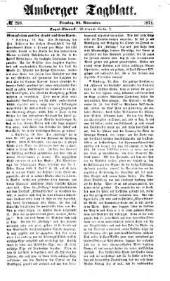 Amberger Tagblatt Dienstag 21. November 1871