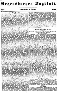 Regensburger Tagblatt Montag 2. Januar 1871