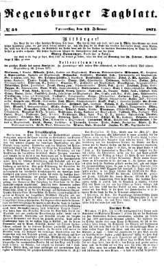 Regensburger Tagblatt Donnerstag 23. Februar 1871