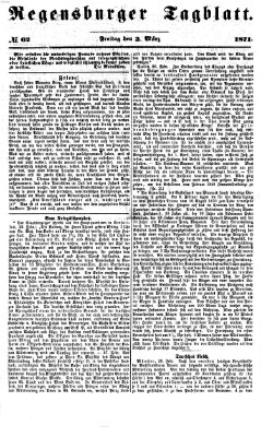 Regensburger Tagblatt Freitag 3. März 1871